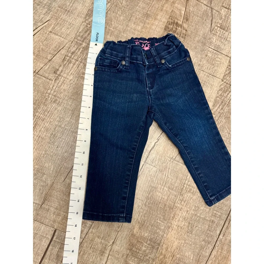 The Childrens Place Kids Skinny Jeans Dark Wash Adjustable Waist 9-12M‎
